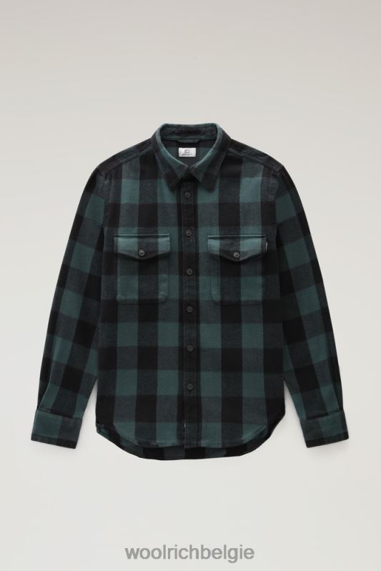 oxbow flanellen geruit overhemd Woolrich Heren 8TTN0782 pijnboom buffel kleding