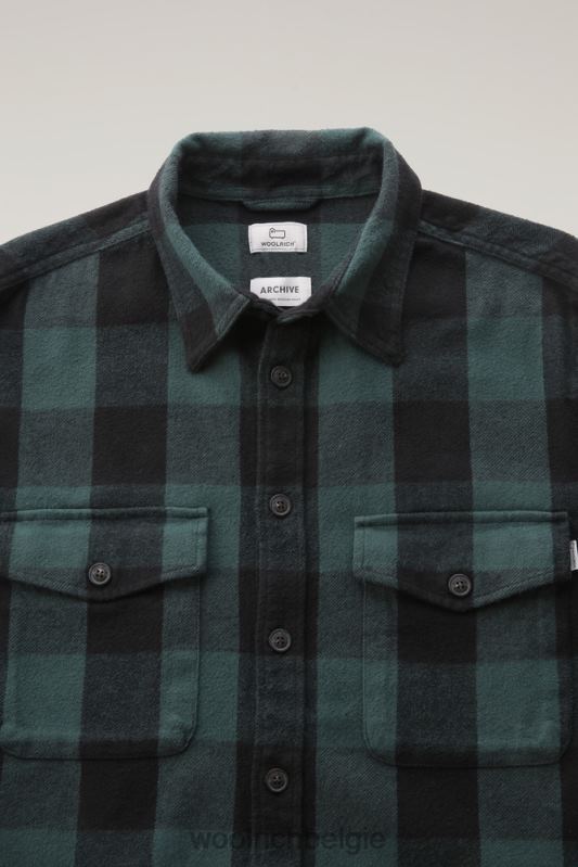 oxbow flanellen geruit overhemd Woolrich Heren 8TTN0782 pijnboom buffel kleding