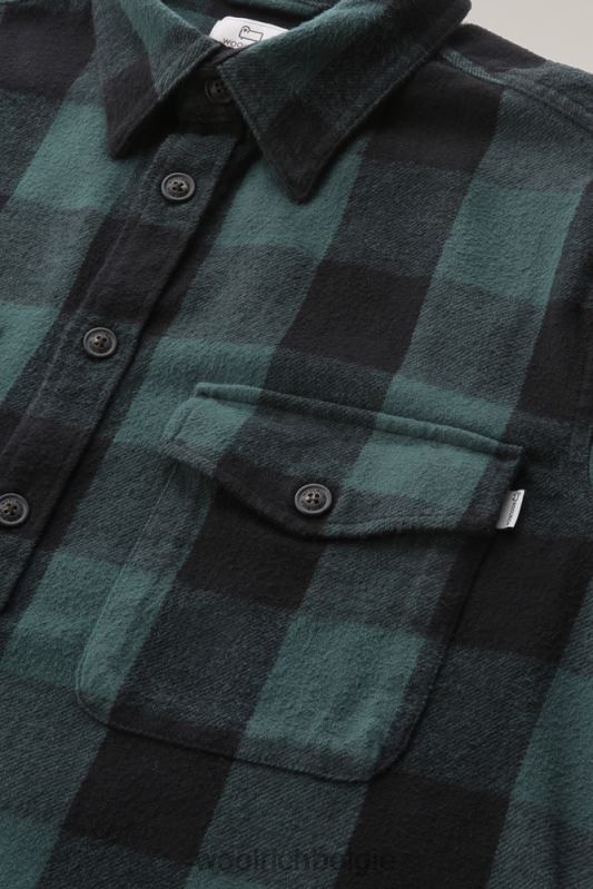 oxbow flanellen geruit overhemd Woolrich Heren 8TTN0782 pijnboom buffel kleding