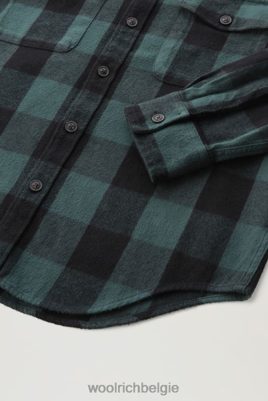 oxbow flanellen geruit overhemd Woolrich Heren 8TTN0782 pijnboom buffel kleding