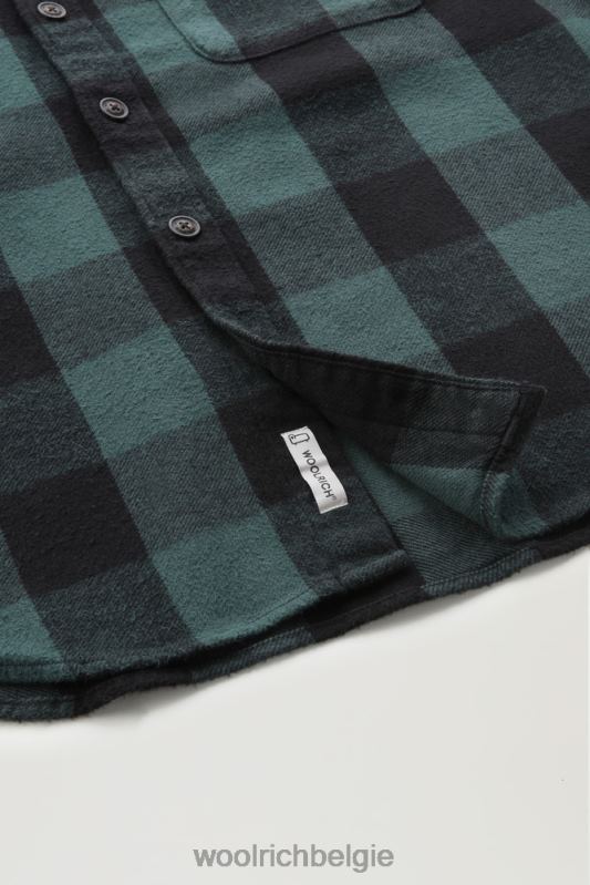 oxbow flanellen geruit overhemd Woolrich Heren 8TTN0782 pijnboom buffel kleding