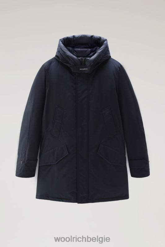 polaire parka met hoge kraag Woolrich Heren 8TTN0814 Melton blauw kleding