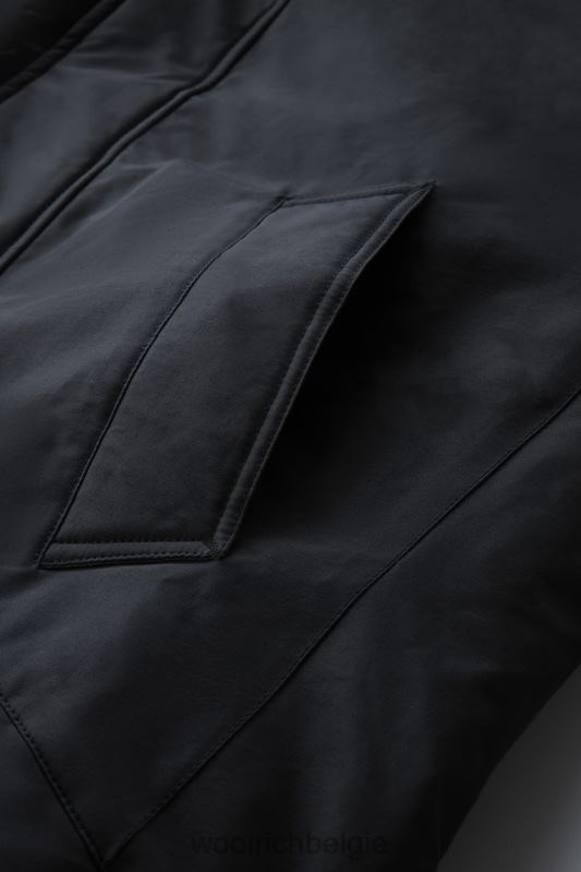 polaire parka met hoge kraag Woolrich Heren 8TTN0814 Melton blauw kleding