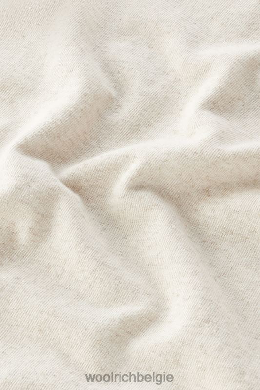 poloshirt van een katoen-linnenmix Woolrich Heren 8TTN0552 strandzand kleding