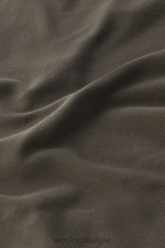 poloshirt van puur katoenpiquét Woolrich Heren 8TTN0384 donkergroen kleding