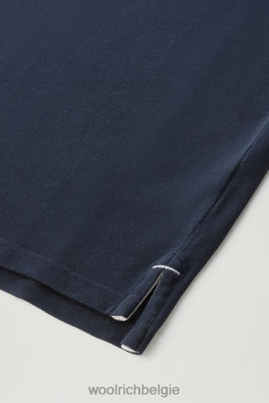 poloshirt van puur katoenpiquét Woolrich Heren 8TTN0387 Melton blauw kleding