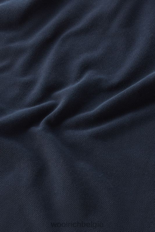 poloshirt van puur katoenpiquét Woolrich Heren 8TTN0387 Melton blauw kleding