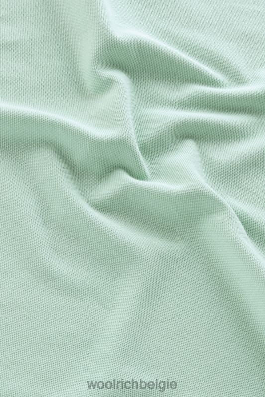 poloshirt van puur katoenpiquét Woolrich Heren 8TTN0579 haven groen kleding