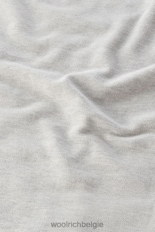 poloshirt van puur katoenpiquét Woolrich Heren 8TTN0628 lichtgrijs gemêleerd kleding