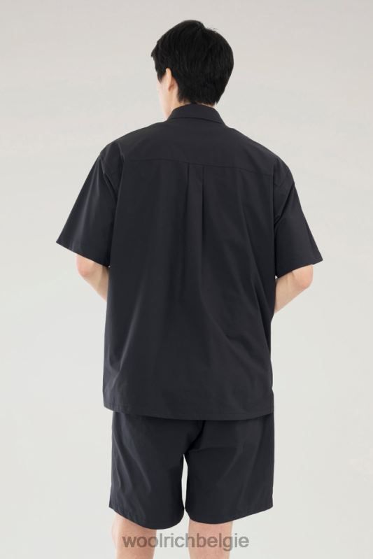pullovershirt met hoge ventilatie van stretch-ripstop Woolrich Heren 8TTN0543 zwart kleding
