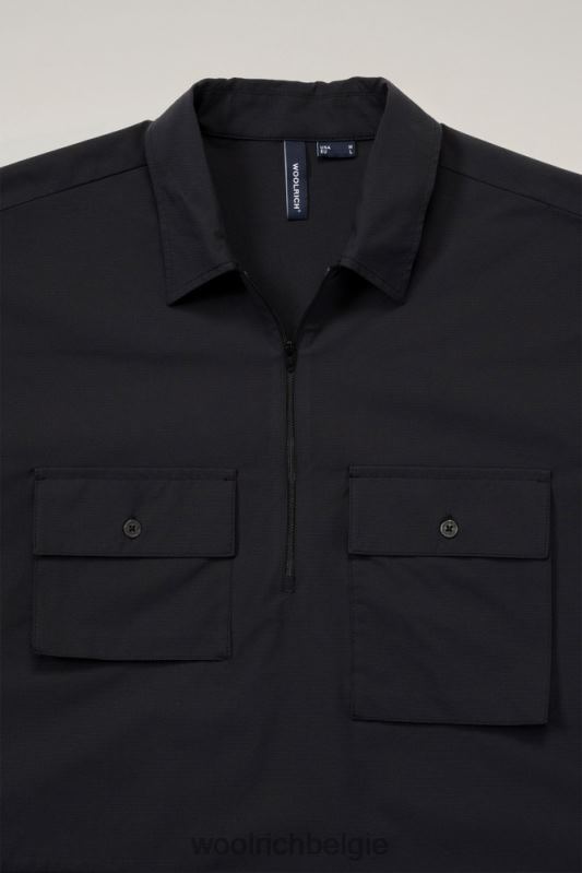 pullovershirt met hoge ventilatie van stretch-ripstop Woolrich Heren 8TTN0543 zwart kleding