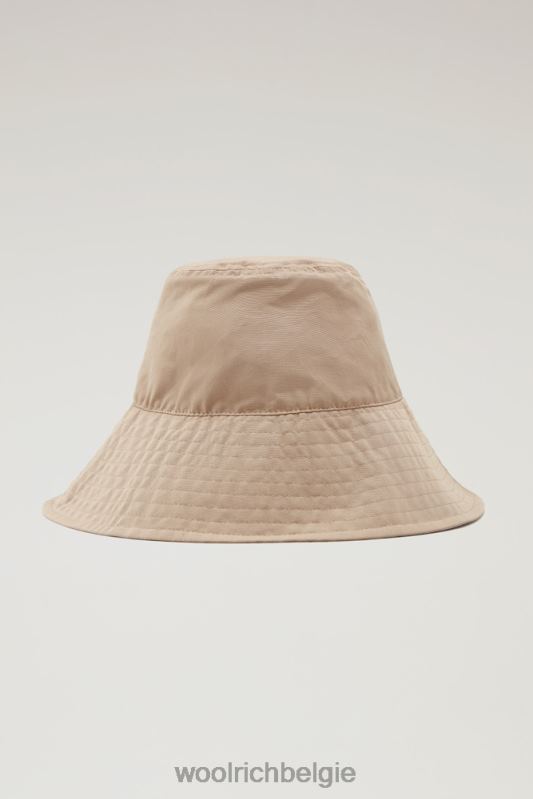 regenhoed van zacht eco-ramar met trekkoord Woolrich vrouwen 8TTN0151 veer beige accessoires