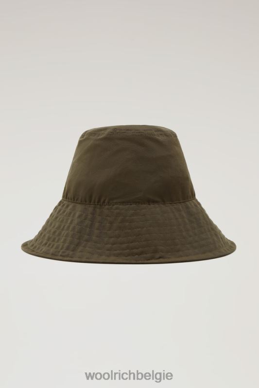 regenhoed van zacht eco-ramar met trekkoord Woolrich vrouwen 8TTN0152 donkergroen accessoires