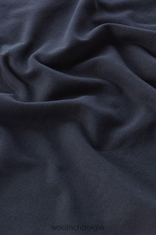 ronde hals van zuiver katoenfleece met zak met ritssluiting Woolrich Heren 8TTN0422 Melton blauw kleding