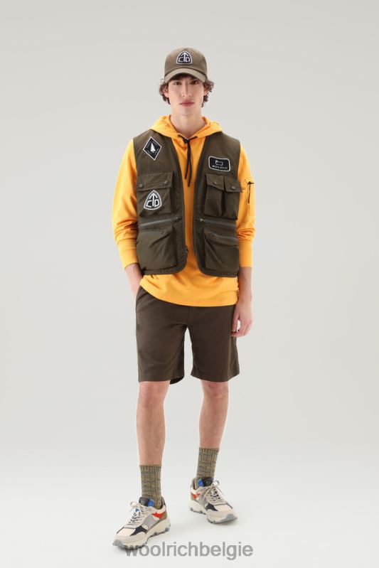 routes zijn voorzien van lichte eco-ramar Woolrich Heren 8TTN0463 donkergroen kleding
