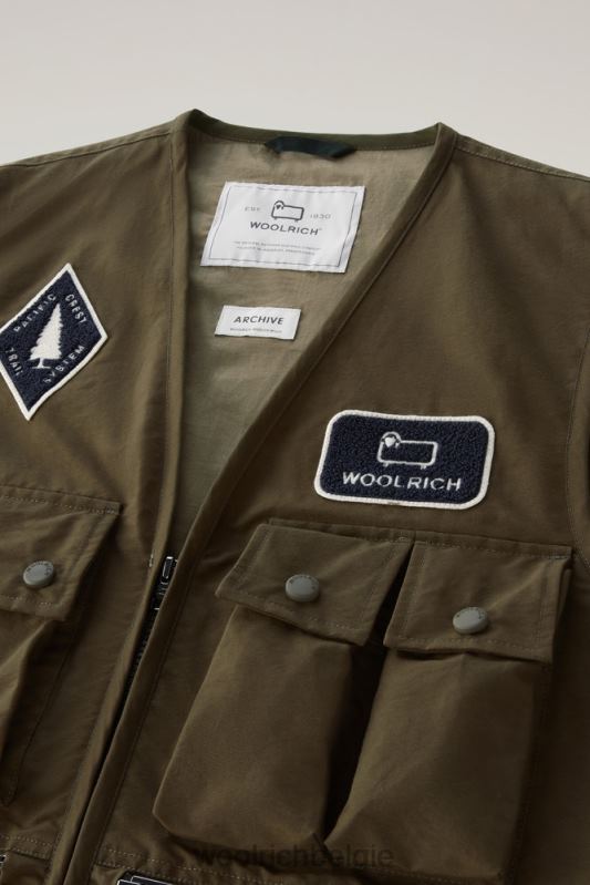 routes zijn voorzien van lichte eco-ramar Woolrich Heren 8TTN0463 donkergroen kleding