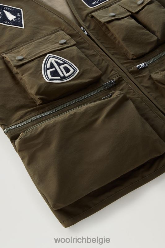 routes zijn voorzien van lichte eco-ramar Woolrich Heren 8TTN0463 donkergroen kleding