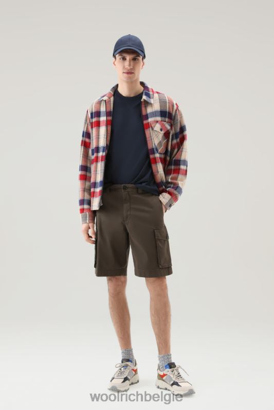 schapen t-shirt van puur katoen Woolrich Heren 8TTN0407 Melton blauw kleding