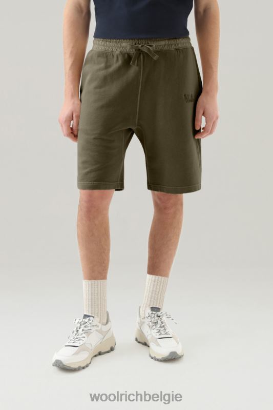shorts van kledinggeverfd katoen Woolrich Heren 8TTN0467 donkergroen kleding