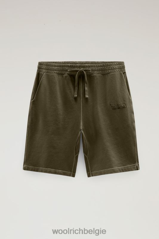 shorts van kledinggeverfd katoen Woolrich Heren 8TTN0467 donkergroen kleding