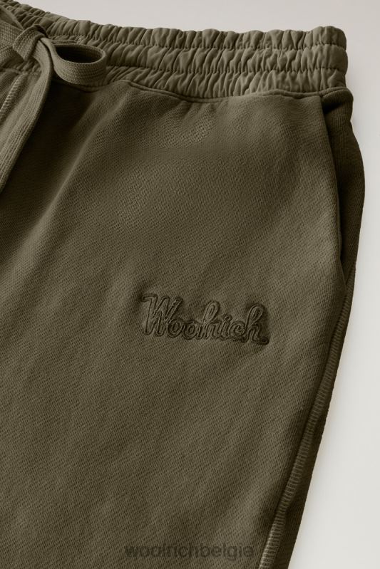 shorts van kledinggeverfd katoen Woolrich Heren 8TTN0467 donkergroen kleding