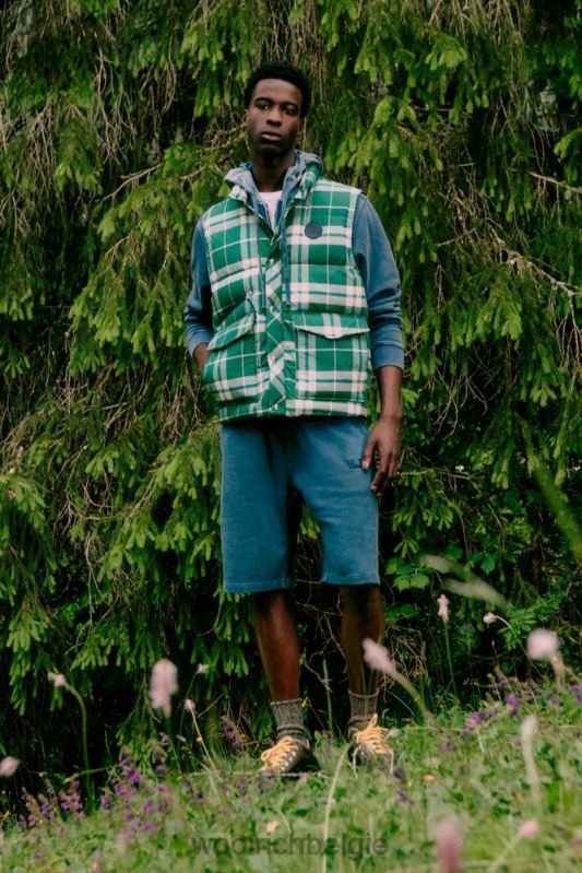 shorts van kledinggeverfd katoen Woolrich Heren 8TTN0600 Melton blauw kleding