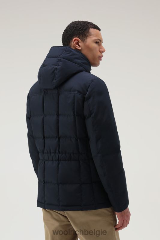 sneeuwstorm veldjas Woolrich Heren 8TTN0651 Melton blauw kleding