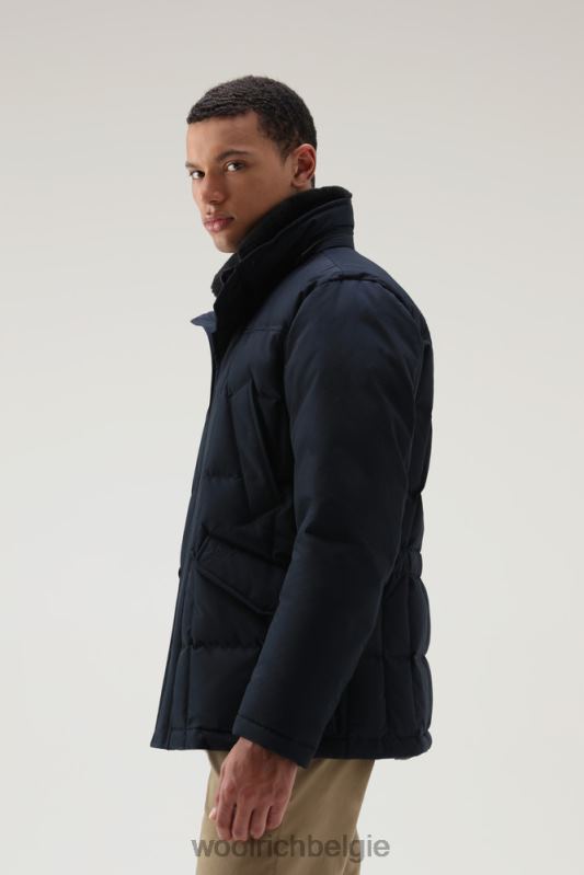 sneeuwstorm veldjas Woolrich Heren 8TTN0651 Melton blauw kleding