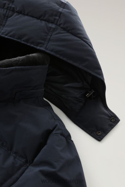 sneeuwstorm veldjas Woolrich Heren 8TTN0651 Melton blauw kleding