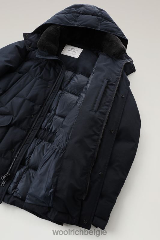 sneeuwstorm veldjas Woolrich Heren 8TTN0651 Melton blauw kleding