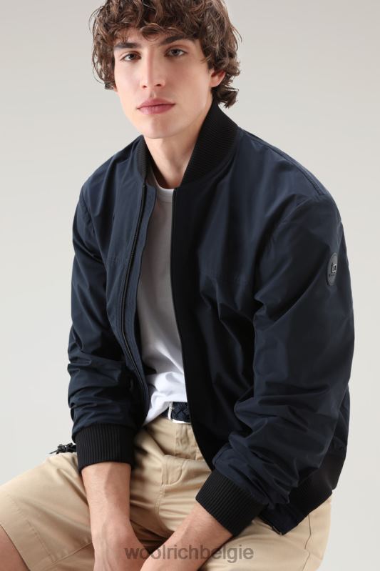 stadsbommenwerper in stedelijk tintje Woolrich Heren 8TTN0418 Melton blauw kleding