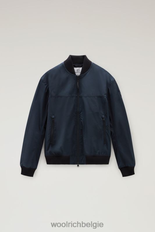 stadsbommenwerper in stedelijk tintje Woolrich Heren 8TTN0418 Melton blauw kleding