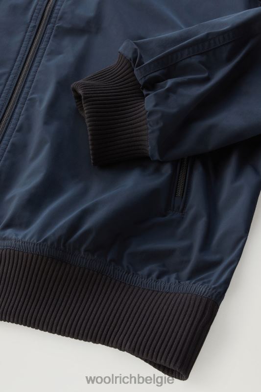 stadsbommenwerper in stedelijk tintje Woolrich Heren 8TTN0418 Melton blauw kleding
