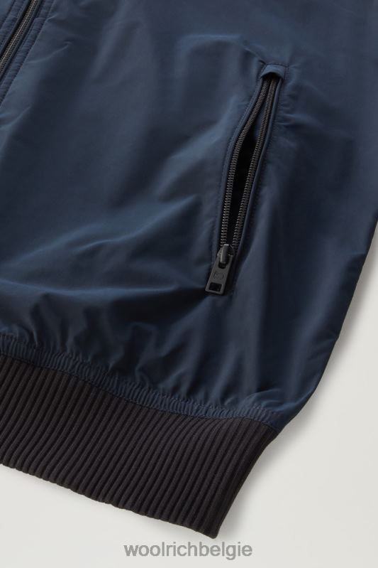 stadsbommenwerper in stedelijk tintje Woolrich Heren 8TTN0418 Melton blauw kleding