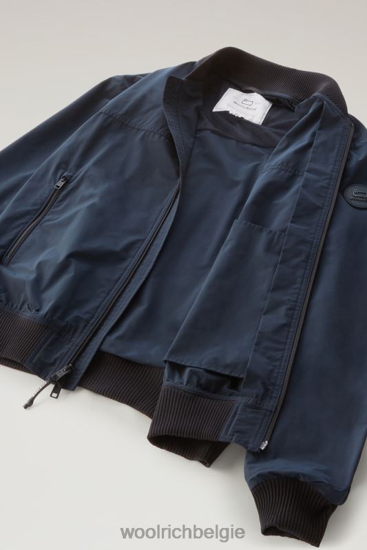 stadsbommenwerper in stedelijk tintje Woolrich Heren 8TTN0418 Melton blauw kleding