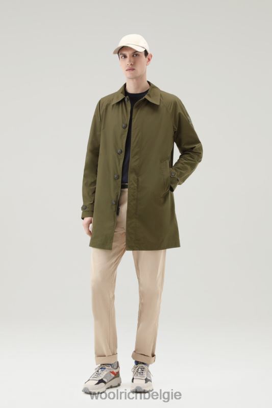 stadsjas met stedelijk tintje Woolrich Heren 8TTN0486 donkergroen kleding