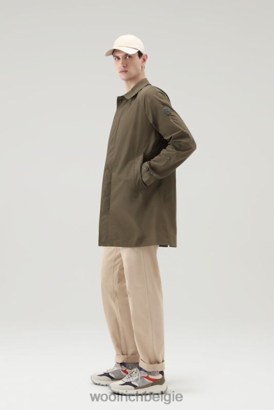 stadsjas met stedelijk tintje Woolrich Heren 8TTN0486 donkergroen kleding