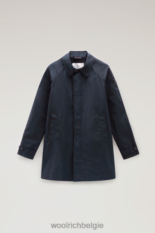 stadsjas met stedelijk tintje Woolrich Heren 8TTN0554 Melton blauw kleding