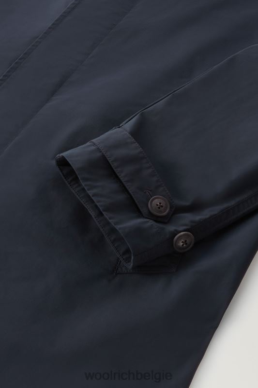 stadsjas met stedelijk tintje Woolrich Heren 8TTN0554 Melton blauw kleding