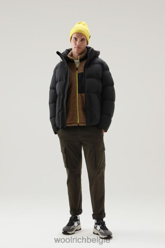 stretch nylon Sierra Supreme donsjack Woolrich Heren 8TTN0747 zwart kleding
