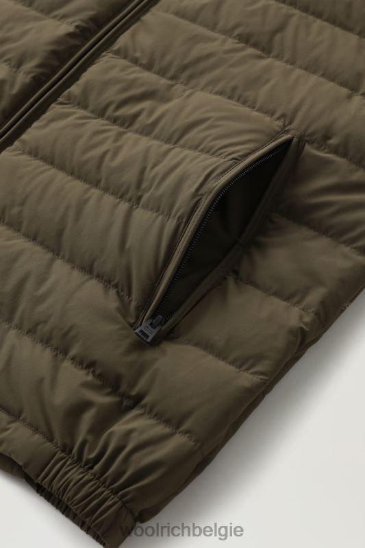 stretch nylon sundance hybride jack met capuchon Woolrich Heren 8TTN0687 donkergroen kleding