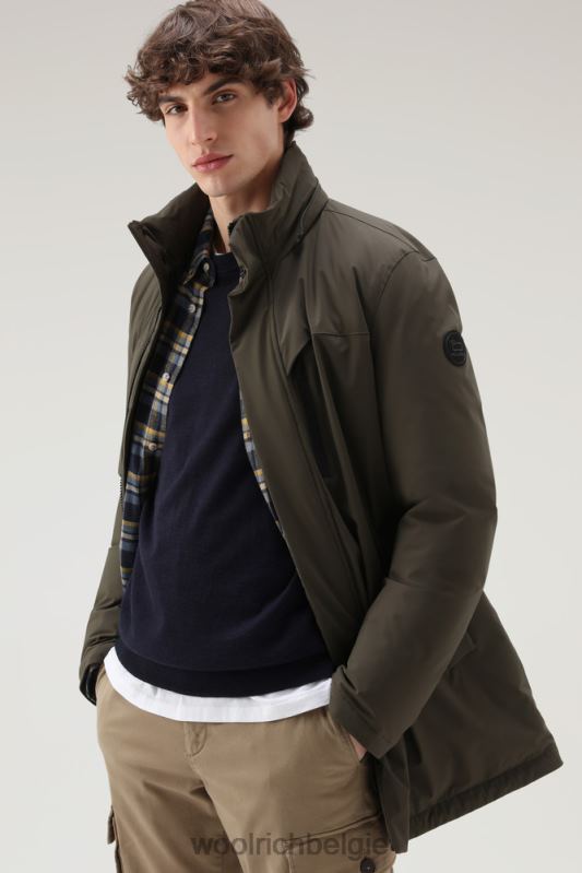 stretchparka in de bergen Woolrich Heren 8TTN0832 donkergroen kleding