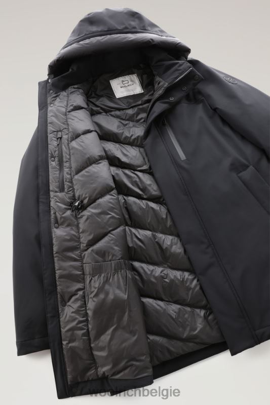stretchparka in de bergen Woolrich Heren 8TTN0833 zwart kleding