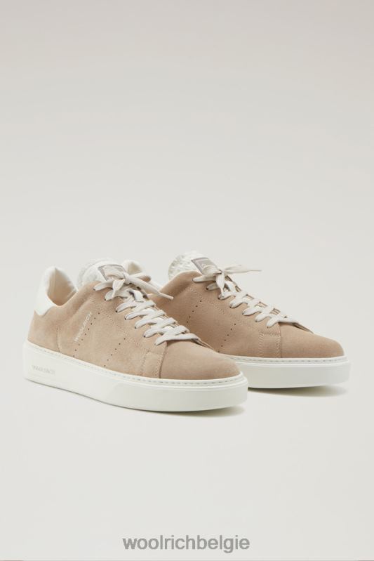 suède klassieke pumps met contrasterende details Woolrich Heren 8TTN0405 beige slagroom schoenen