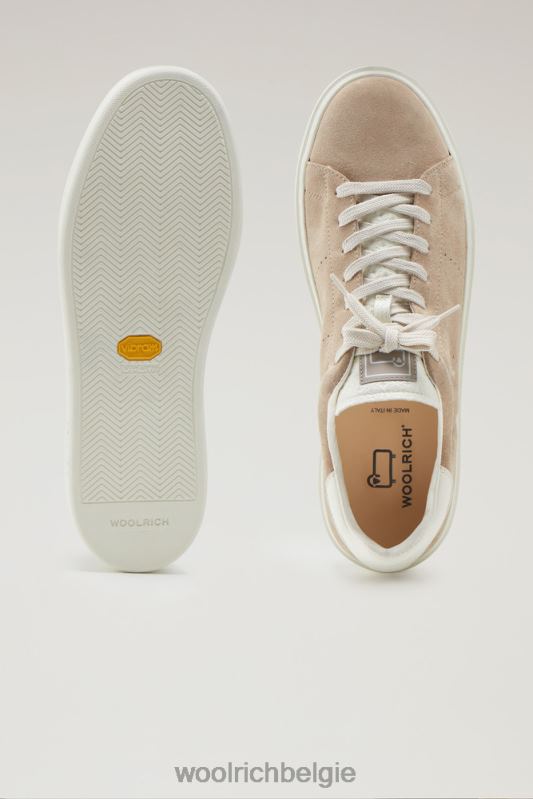 suède klassieke pumps met contrasterende details Woolrich Heren 8TTN0405 beige slagroom schoenen