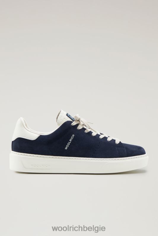 suède klassieke pumps met contrasterende details Woolrich Heren 8TTN0584 blauwe slagroom schoenen