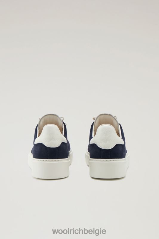 suède klassieke pumps met contrasterende details Woolrich Heren 8TTN0584 blauwe slagroom schoenen