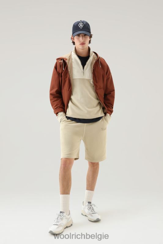sweatshirt van kledinggeverfd katoen en popelinekatoen Woolrich Heren 8TTN0466 strandzand kleding