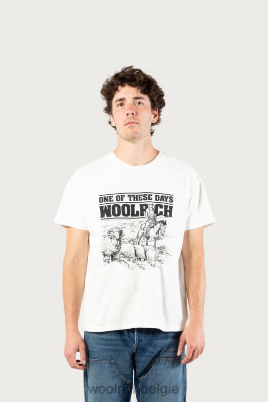 t-shirt van puur katoen-een dezer dagen Woolrich Heren 8TTN0592 bot kleding