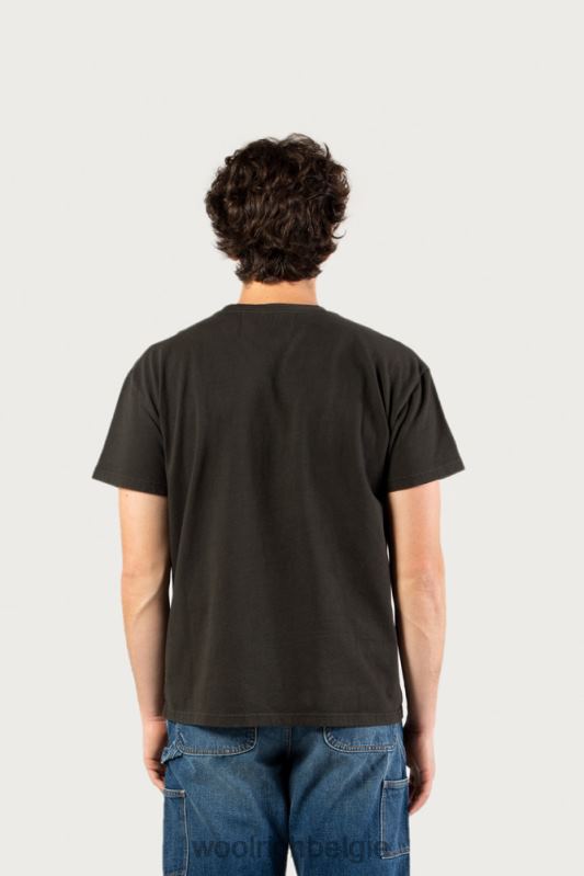 t-shirt van puur katoen-een dezer dagen Woolrich Heren 8TTN0593 vervaagd zwart kleding